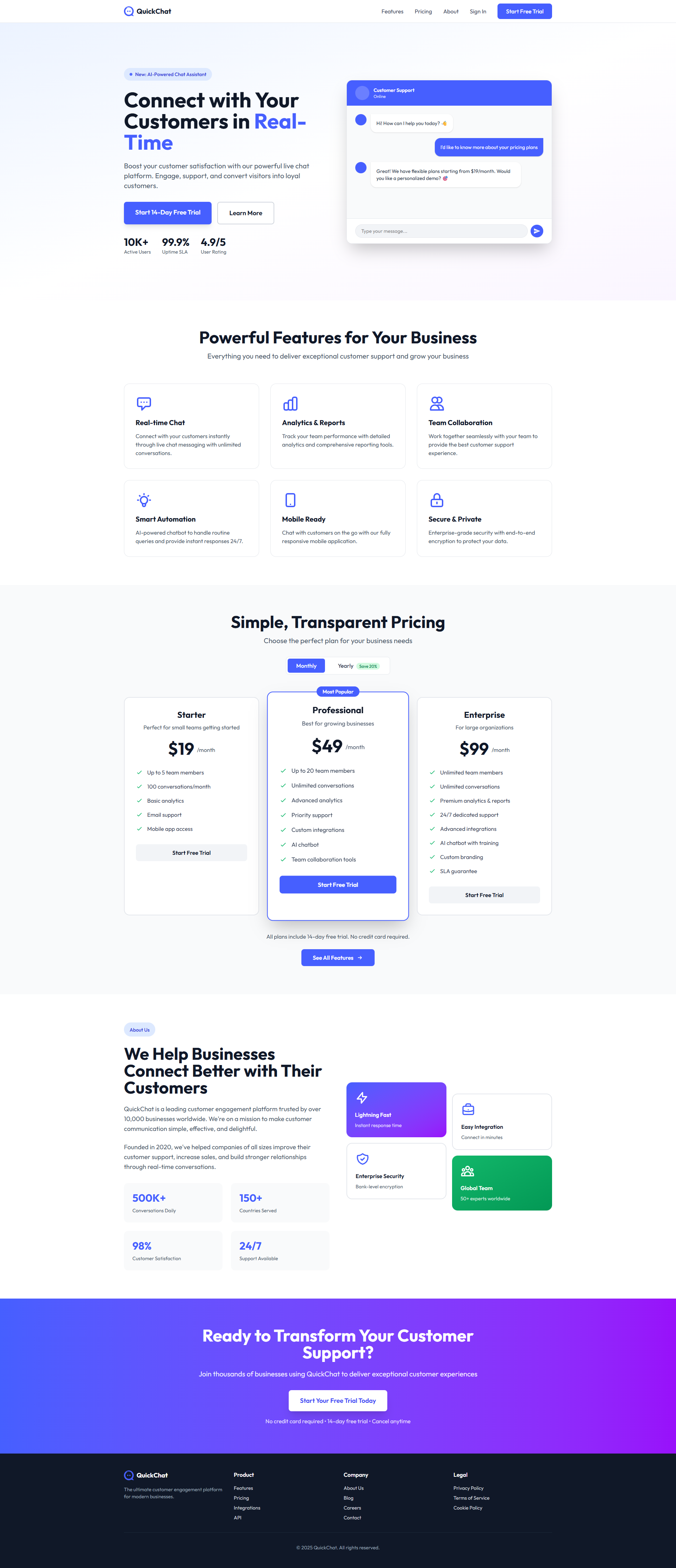 QuickChat Screenshot